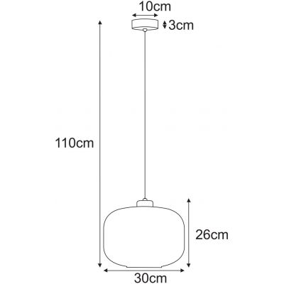 Kaja Campo lampa wisząca 1x15 W czarna-grafitowa K-5661
