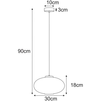 Kaja Peso lampa wisząca 1x15 W biała-czarna K-5670