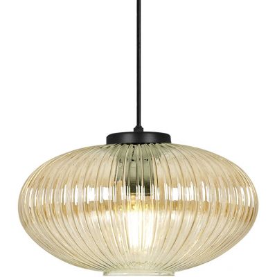 Kaja Drop lampa wisząca 1x15 W czarna-bursztynowa K-5673