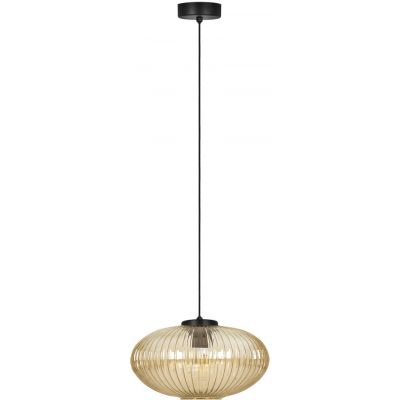 Kaja Drop lampa wisząca 1x15 W czarna-bursztynowa K-5673