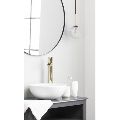 Kaja Aura lampa wisząca 1x10 W czarna-przezroczysta K-5680