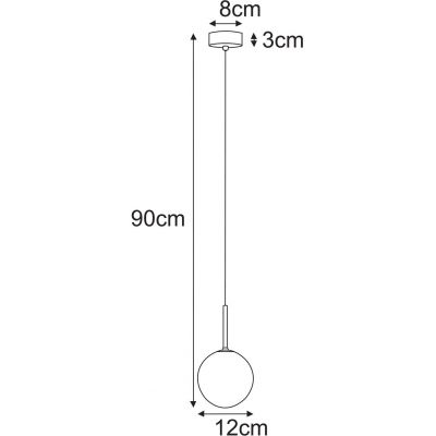 Kaja Giro lampa wisząca 1x10 W czarna-złota-bursztynowa K-5685