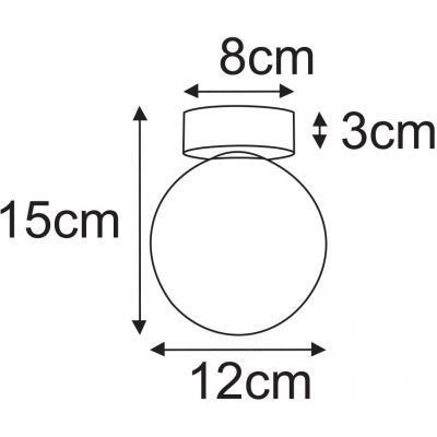 Kaja Fado lampa podsufitowa 1x10 W czarna-grafitowa K-5691