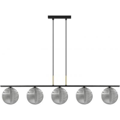 Kaja Fado lampa wisząca 5x10 W czarna-złota-grafitowa K-5693