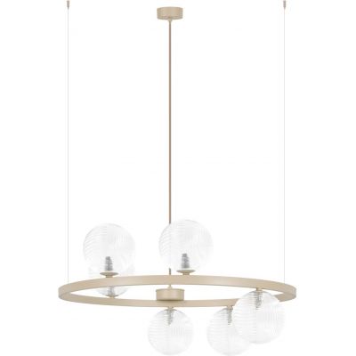Kaja Tesoro lampa wisząca 6x10 W przezroczysta-beżowa K-5700