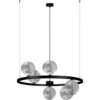 Kaja Monza lampa wisząca 6x10 W czarna-grafitowa K-5703