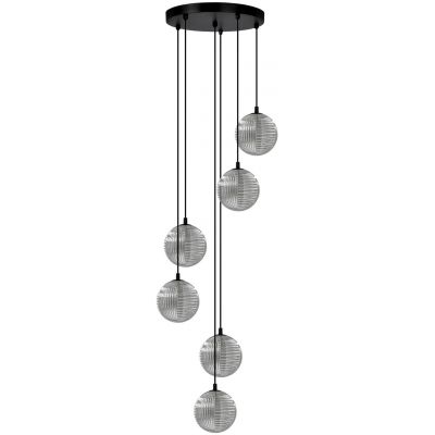 Kaja Monza lampa wisząca 6x10 W czarna-grafitowa K-5704