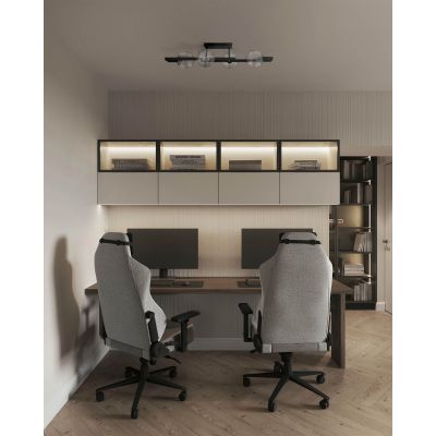 Kaja Parma lampa podsufitowa 4x10 W czarna-przezroczysta K-5761