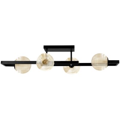 Kaja Emir lampa podsufitowa 4x10 W czarna-bursztynowa K-5766