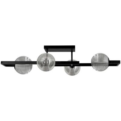 Kaja Tores lampa podsufitowa 4x10 W czarna-grafitowa K-5771