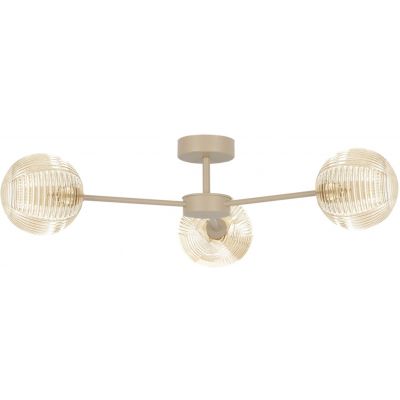 Kaja Jukon lampa podsufitowa 3x10 W bursztynowa-beżowa K-5713