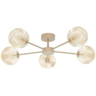 Kaja Jukon lampa podsufitowa 5x10 W bursztynowa-beżowa K-5714