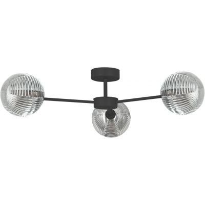 Kaja Greta lampa podsufitowa 3x10 W czarna-grafitowa K-5716