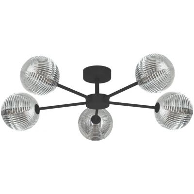 Kaja Greta lampa podsufitowa 5x10 W czarna-grafitowa K-5717