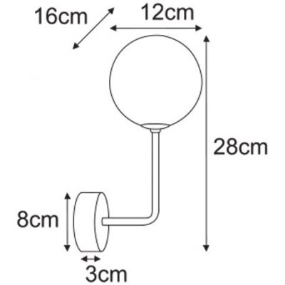 Kaja Greta kinkiet 1x10 W czarny-przezroczysty K-5718