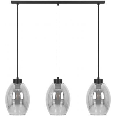 Kaja Balbo lampa wisząca 3x15 W czarna-przydymiona K-5721