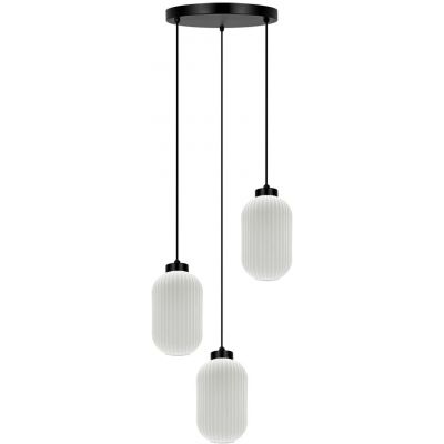 Kaja Vilar lampa wisząca 3x15 W biała-czarna K-5735