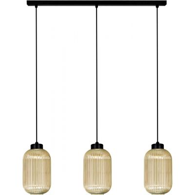 Kaja Fadiga lampa wisząca 3x15 W czarna-bursztynowa K-5744