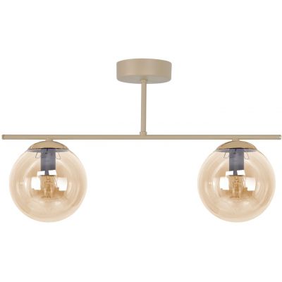 Kaja Felix lampa podsufitowa 2x10 W bursztynowa-beżowa K-5781