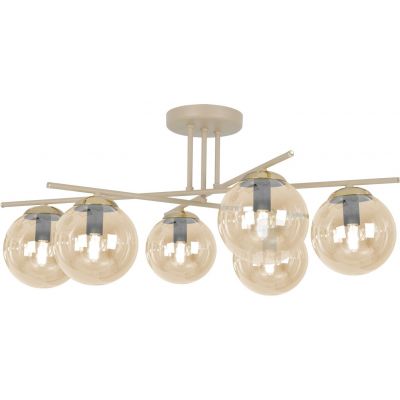 Kaja Felix lampa podsufitowa 6x10 W bursztynowa-beżowa K-5784