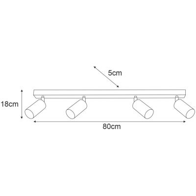 Kaja Mati lampa podsufitowa 4x10 W złota-beżowa K-5823