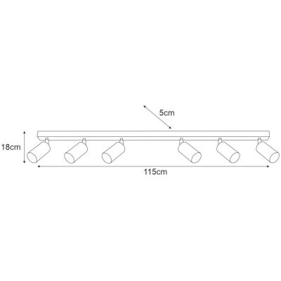 Kaja Mati lampa podsufitowa 6x10 W złota-beżowa K-5824
