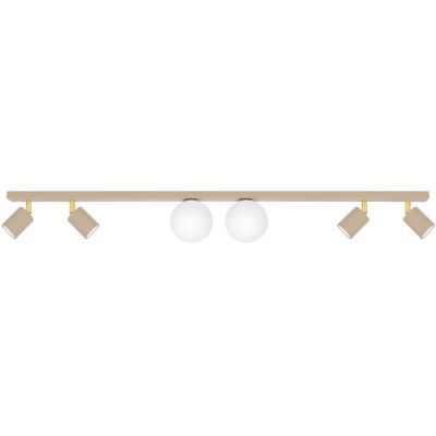 Kaja Aspa lampa podsufitowa 6x10 W biała-złota-beżowa K-5832