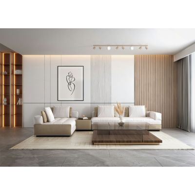 Kaja Aspa lampa podsufitowa 8x10 W biała-złota-beżowa K-5834