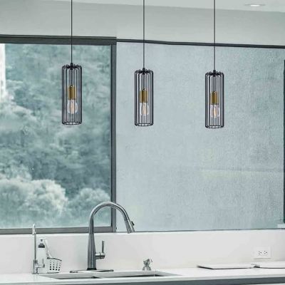 Kaja Gabia lampa wisząca 3x60W czarny/złoty K-4936