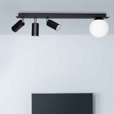 Kaja Albio lampa podsufitowa 4x40 W biała-czarna K-4136