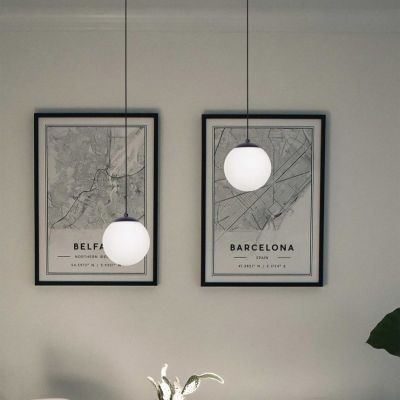 Kaja Savoy lampa wisząca 1x40 W biała-czarna K-4921