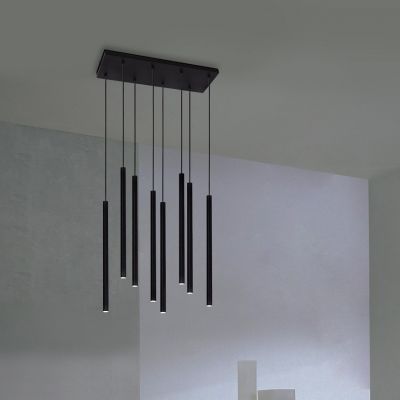 Kaja Gelato lampa wisząca 8x10W LED czarna K-4863