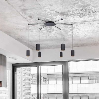 Kaja Puerto lampa wisząca 6x10W LED czarna K-4898