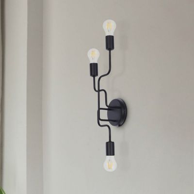 Kaja Skadi kinkiet 3x60W czarny K-3896