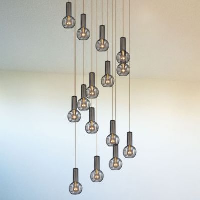 Kaja Arvi Black lampa wisząca 15x60W czarny/złoty KP-15