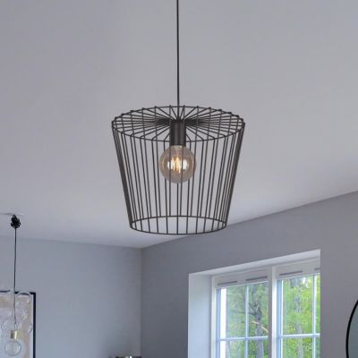 Kaja Soul Black lampa wisząca 1x60W czarna K-4641