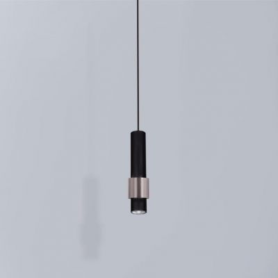 Kaja Nikos lampa wisząca 1x10W LED chrom/czarny K-4713