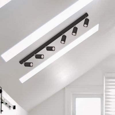 Kaja Monti lampa podsufitowa 6x10W LED czarna K-4555