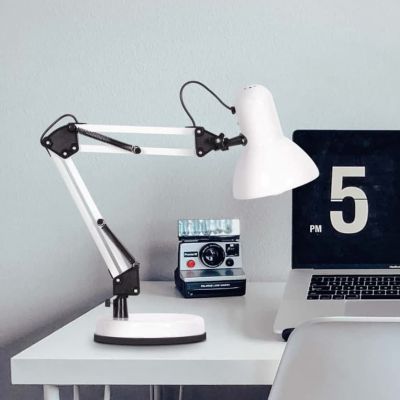 Kaja Cosmo lampa biurkowa 1x60W biały/czarny K-MT-COSMOBIAŁY