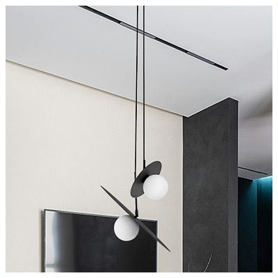 Kaja Sante lampa wisząca 1x10 W biała-czarna K-5370