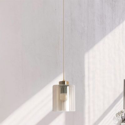 Kaja Vanes lampa wisząca 1x15 W złota-bursztynowa-beżowa K-5810