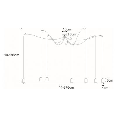 Kaja Kami lampa wisząca 7x60W biała K-3541