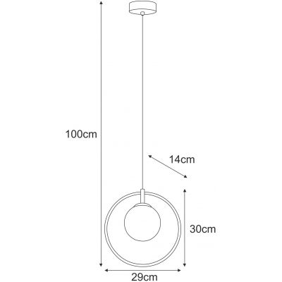 Kaja Geo lampa wisząca 1x10 W biała-czarna K-3837