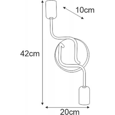 Kaja Skadi kinkiet 2x60W czarny K-3895