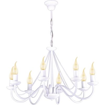 Kaja Bartez II lampa wisząca 8x40W biała K-3997