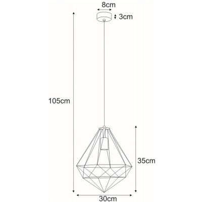 Kaja Marko lampa wisząca 1x60W czarna K-4000