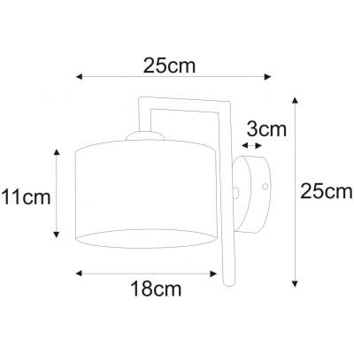 Kaja Simone Black kinkiet 1x60W czarny K-4324