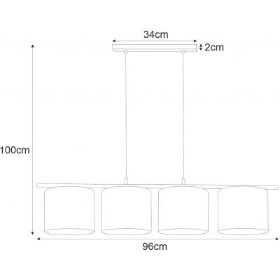 Kaja Auro lampa wisząca 4x40W czarny/złoty K-4327