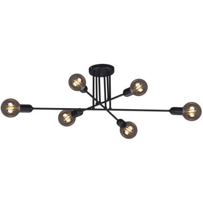 Kaja Sitya Black lampa podsufitowa 6x60W czarna K-4383