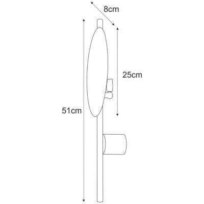 Kaja Rega kinkiet 1x10W LED czarny K-4637